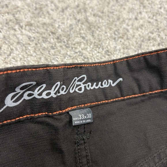 Eddie Bauer Faultline Corduroy Pants Mens 33X30 Brown Straight New with Tags NWT - Picture 11 of 13